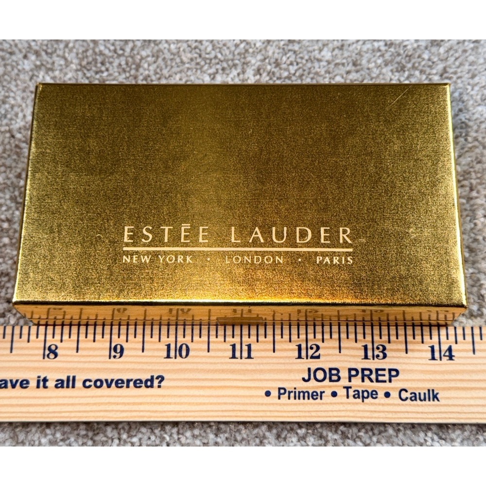Vintage Estee Lauder Gold Wave Compact Set Translucent Face Powder Ecru Style